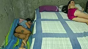 wife shares room with friend and gives in