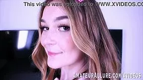 Della cate is naughty girl next door who sucks cock