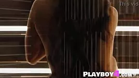 middle eastern small tits model posed totally naked after sexy striptease