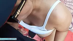 creampie public sex in mountains with hot latina