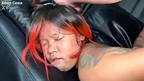 Petite thai slut get pounded in the couch