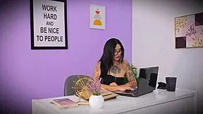 A latina secretary gets the promotion by having anal sex with boss