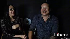 cornudo helps hotwife suck stranger cock at gloryhole