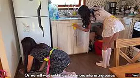 Freeze time stop fucked two maid free use creampie