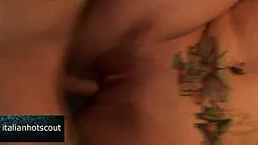 Very sexy tattooed girl fucks with guy