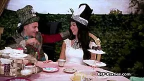 Foursome in the wonderland with beautiful pussies
