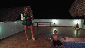 I had sex with my stepsons best friend in the backyard pool