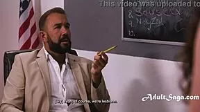 Lesbians were given no choice by pervy teacher