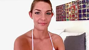 Ally Brooks deepthroats huge cock and swallows
