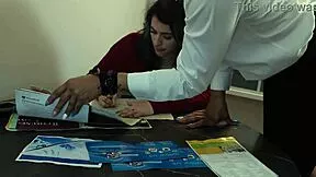 office assistant gets her panties ripped off