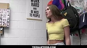Teenlifters hot skinny teen 18+ shoplifting stepsister fucked by stepbrother mall cop