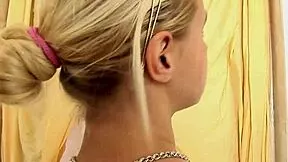 after bath blowjob for submissive blonde girl