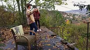 behind the scenes of petite chick gina gerson outdoor fuck