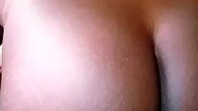 big black ass bottom jerks his cock with toy until he cums