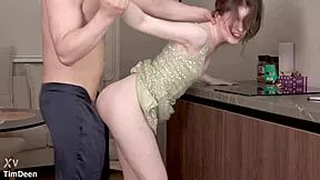 This little bitch came home without panties for hardcore 😏