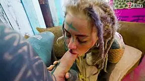 hot teen 18+ brunette em indica blowjobs and fuck stepbro on cam