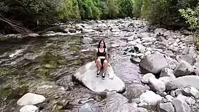 Small 18yo teen almost caught having sex outside in public park