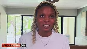 busty ebony teen forgets boyfriend during hardcore african casting pounding with big black cock