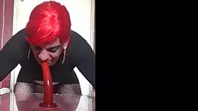 Crossdressing sissy would love to do this to a real mans cock