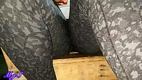 Ebony Milf Flashes Pussy Bar