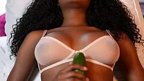 18 Year Old Baddie With Cucumber