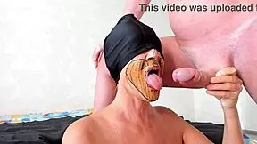 gilf swallows huge cumshot right in her mouth
