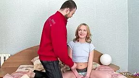 tiny shy blonde 18 gets picked up for raw casting fuck