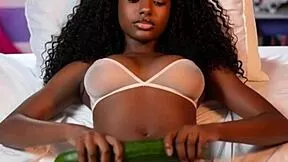 18 Year Old Baddie With Cucumber