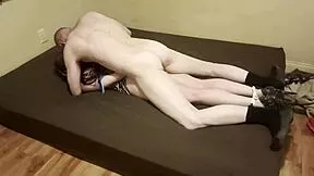 Tied Up Young Wife Gets Rammed Pronebone