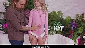 petite blonde nicole gets roughed up by bryan in intense porn scene