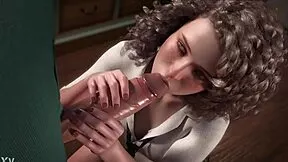 a young blonde librarian sucks big dick and gets mouth cummed