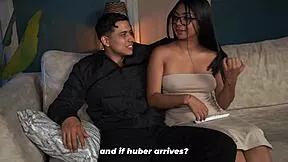 Brunette Stepsister Loves Muscular Stepbrothers Cock