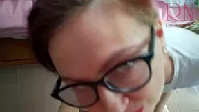pov the slut sucks buddy's dick then he fucks her mouth