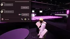 taking sshf e-girl virginity in strip club