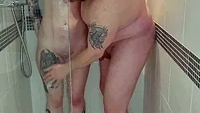 Shower time fun with sammie and friends