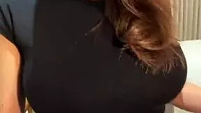 Stepmom showed everyone big tits in a bra