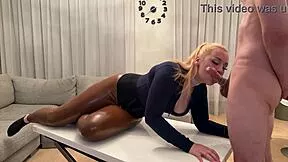 Latex Condom Blowjob Ends With Cum