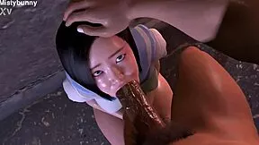 deepthroat face action and hard pussy pounding in hot session