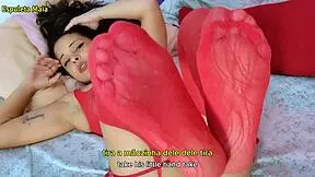 Guided handjob instructions while watching moving feet
