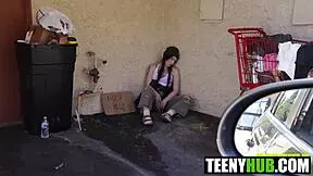 Homeless teen caught stealing and punished in garage