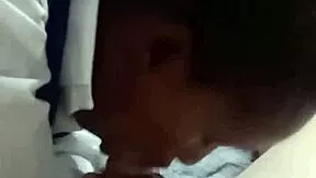 skinny black girl sucks white cock so good