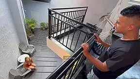 a curvy colombian milf rides her bbc neighbor