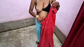 Young boy enjoying indian married women