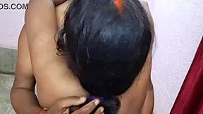 Young boy enjoying indian married women