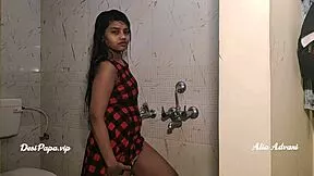 thick goth teen fingers her tattooed ass