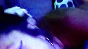 Brunette latina deepthroating massive cock nonstop after club