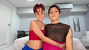 Three Guys Fuck Two Hot Bisexual Girls In Orgy