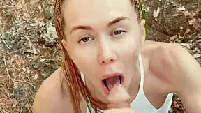 Craving For Cum While Walking In The Forest