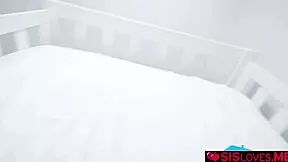 Stepsis caught masturbating confesses fantasies and deepthroats stepbro in kitchen