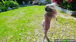 sydney cole gets slammed from behind and cums hard